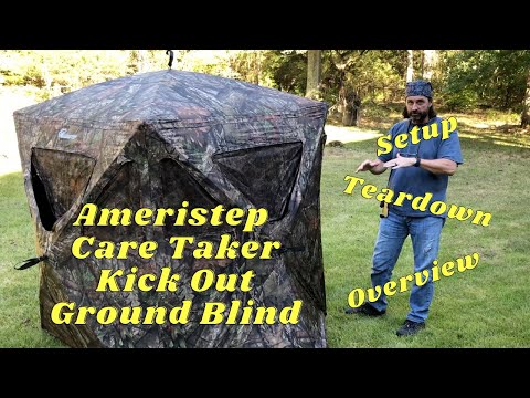 Ameristep Care Taker Kick Out Ground Blind - Setup, Tear Down and Overview