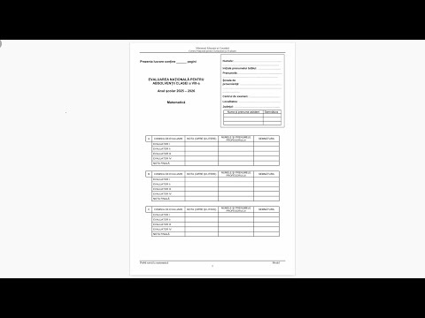 Model Evaluare Nationala 2026 - rezolvare
