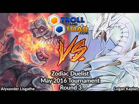 Alyxander Lisgathe (Kaiju) Vs Logan Kaplan (Blue-Eyes) - Yugioh ZD May 2016 Tournament Round 3