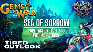 Gems of War | Sea of Sorrow | Pure Faction (Without potions) | Deathless