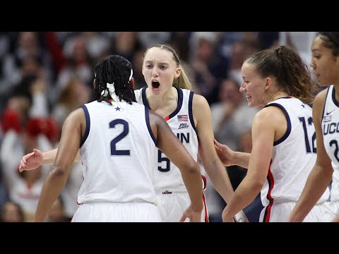 Paige Bueckers, KK Arnold, Aubrey Griffin: UConn women's basketball postgame (Maryland) - 11/16/23