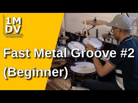 1MDV - The 1-Minute Drum Video #208 : Fast Metal Groove #2 (Beginner)