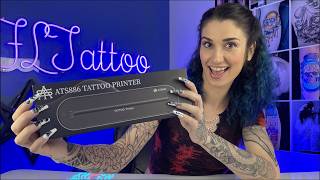 ATS886 Lite Tattoo Thermal Printer Unboxing and Review