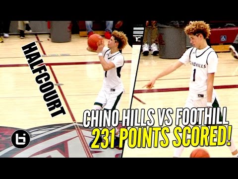 Chino Hills CRAZY SHOW Continues! FULL Highlights! LaMelo Ball Halfcourt Shot! LiAngelo SCORES 65!