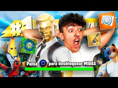 VICTORIA CON LA SKIN NIVEL 100 *MIDAS* en FORTNITE 2 TEMPORADA 2
