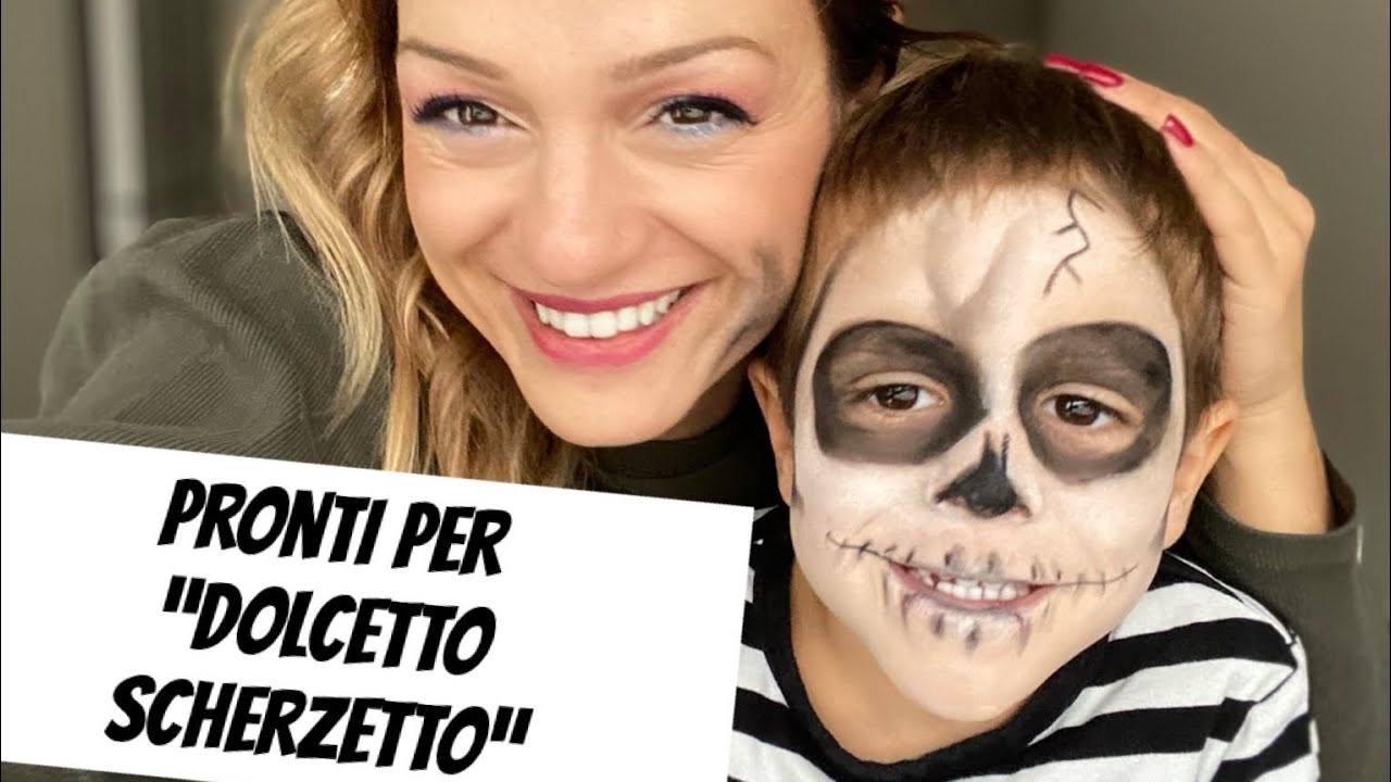 “Trucco scheletro bambino” facile e casereccio 🎃