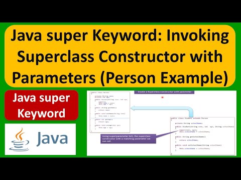 Java Super Keyword Invoking Superclass Constructor With Parameters Person Example Java Tutorial