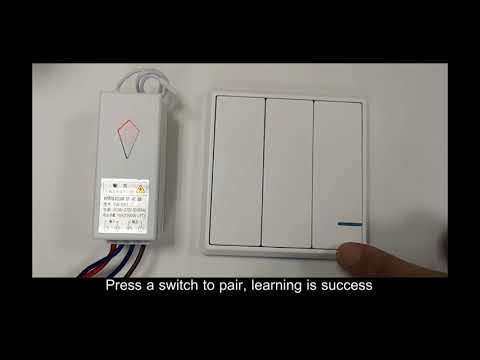 How to learn code for switch panel from receiver for first operation for King Smart App