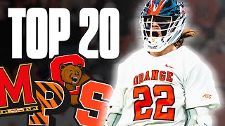 RANKING The Top 20 Teams in College Lacrosse for 2026 (EARLY!)