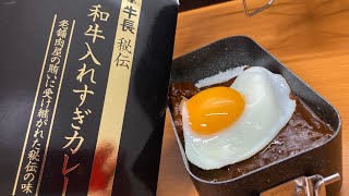 和牛入れすぎ月見カレーライスを割と濃いめハイボールでキメるだけの動画