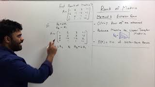 Method to find Rank Of Matrix | By Echelon Form (part4)