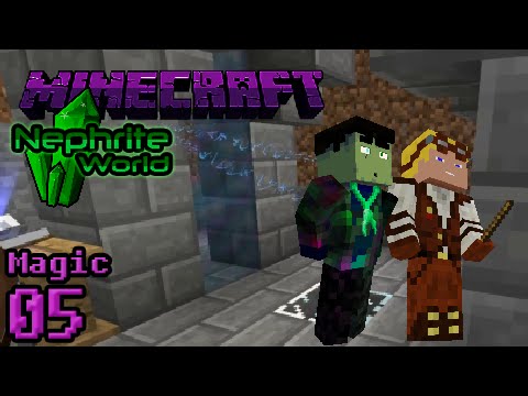 Minecraft: Magic! 05 "Spell Crafting" - Nephrite World with Lycanite and Quartzenstein