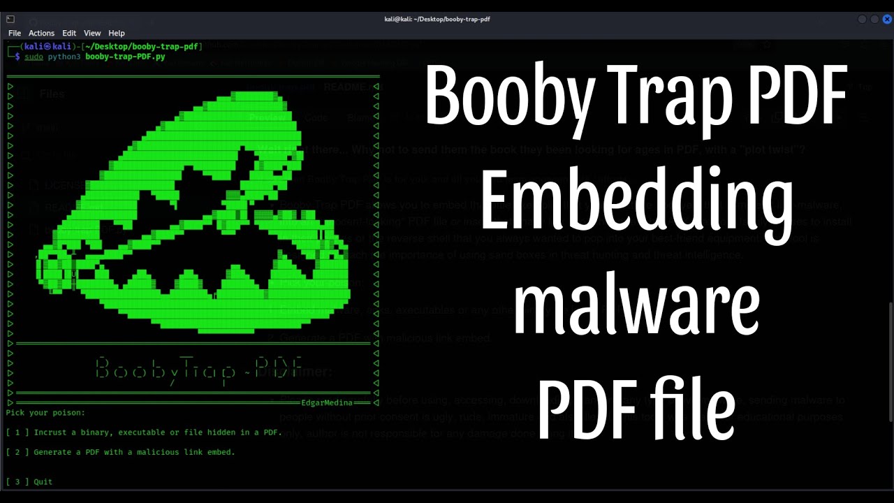 Booby Trap PDF Tool Tutorial Demo