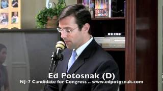 preview picture of video 'Part 1 Democrat Ed Potosnak for Congress NJ-7 Visits The Chelsea at Warren,NJ 8-16-10'