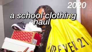 back to (online) school try on clothing haul 2020; Nike, Fashion Nova, Forever 21, etc