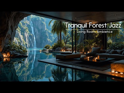 Tranquil Forest View Living Room Jazz | Gentle Jazz & Nature Therapy For Focus & Stress Relief