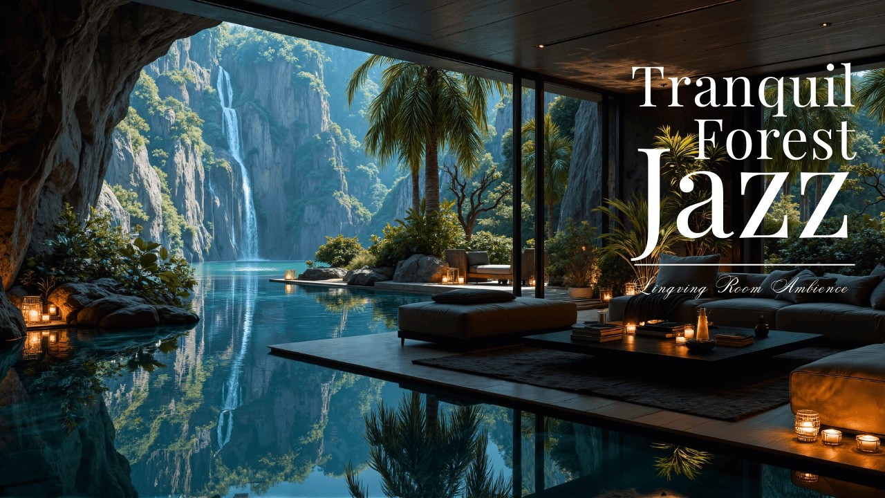Tranquil Forest View Living Room Jazz | Gentle Jazz & Nature Therapy For Focus & Stress Relief