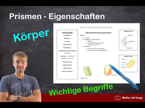 Prismen - Eigenschaften und wichtige Begriffe rund um Prismen