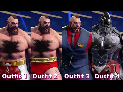 Street Fighter 6 ALL Characters Outfits Costumes Skins in Intros & Victory Poses Comparison Outfit 4