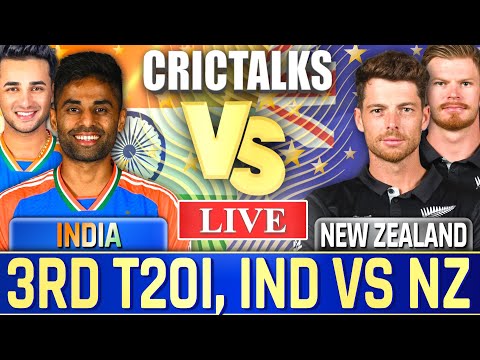 🔴 Live: IND v NZ, 3rd T20I, Cricket Live Match Today Scores & Commentary, Last 8 Overs