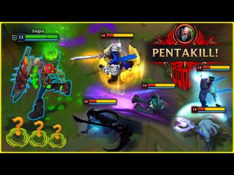 PENTAKILL LOL FUN Moments 2022 #27 (Singed, Darius, Yasuo, Pyke, Zed..)