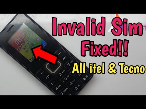 Fix invalid sim card solution on All Tecno Itel keypad Mobile