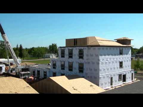 Stop Motion Modular Construction 4 Story Hotel Built in Short Season on-site