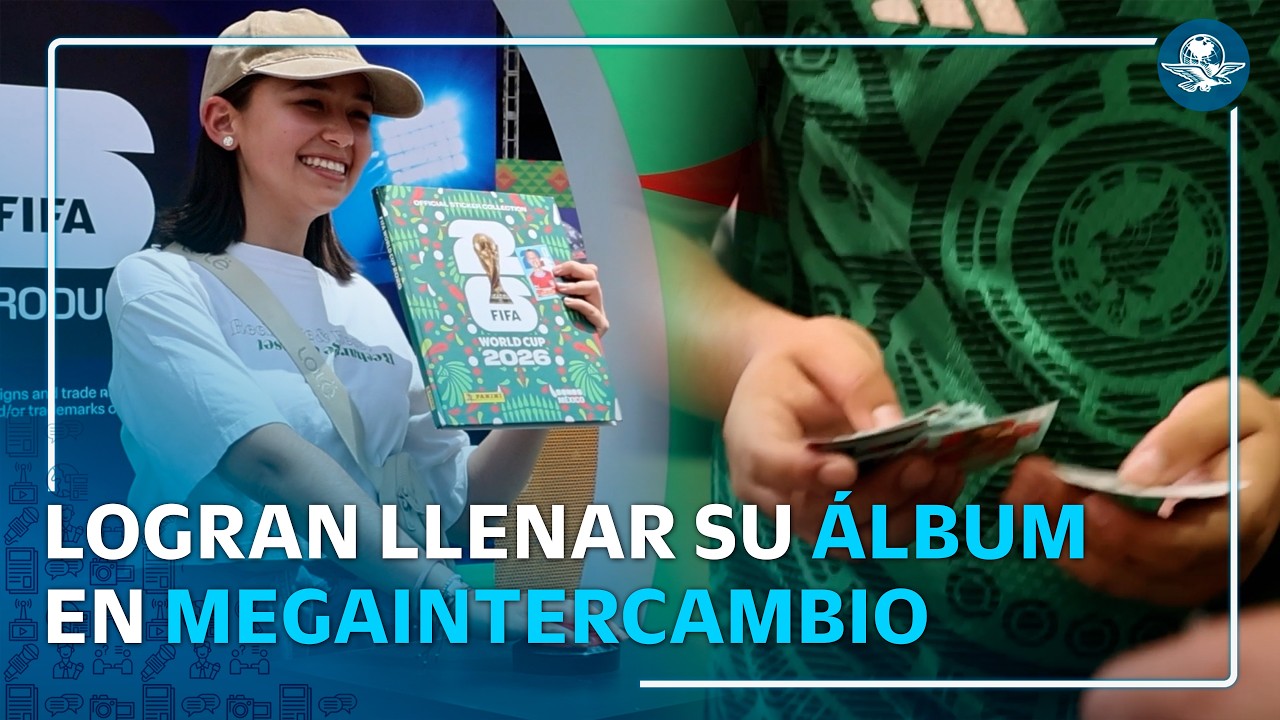 Cumplen sueño: acuden a mega intercambio de Panini para conseguir la estampa anhelada