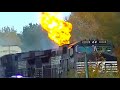 Runaway Train Diesel Engine! Norfolk Southern Train On Fire