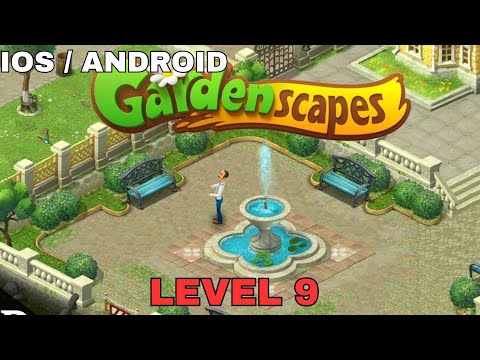 GARDENSCAPES LEVEL 9 - Gameplay Walkthrough (iOS,Android Gameplay) HOMESCAPES gameplay