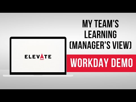 Workday Demonstration: My Team's Learning (Manager's View)