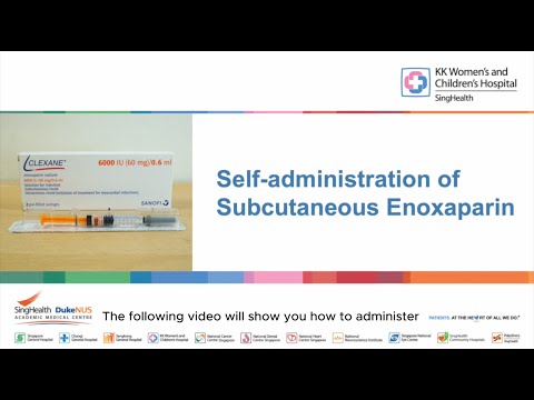 Self-administration of subcutaneous Enoxaparin