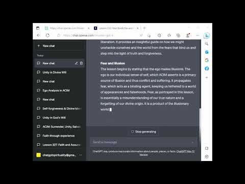 ChatGPT Spirituality ACIM Lesson 332 - Fear binds the world  Forgiveness sets it free