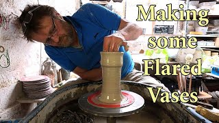 Making some Simple Pottery Flared Vases