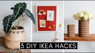 3 einfache DIY IKEA Hacks - Pflanzenkorb, RIBBA Pinnwand & Boho Vasen aus Untersetzern