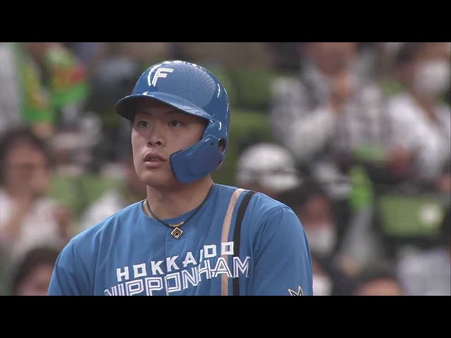 【4回表】直球を弾き返した!! ファイターズ・野村佑希 先制のタイムリー3ベースヒットを放つ!!  2023年5月3日 埼玉西武ライオンズ 対 北海道日本ハムファイターズ