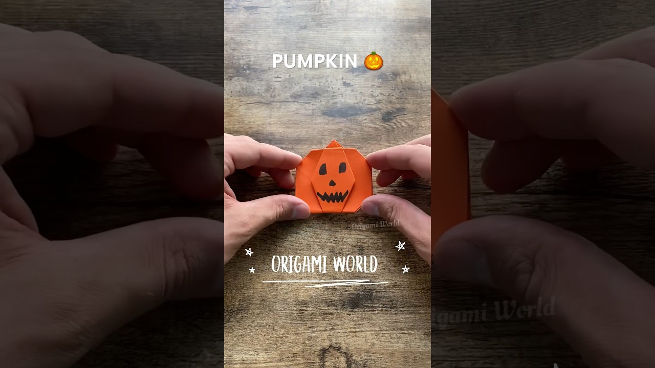 PUMPKIN ORIGAMI HALLOWEEN TUTORIAL | EASY PUMPKIN PAPERCRAFT INSTRUCTIONS | FALL OCTOBER HALLOWEEN
