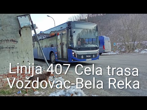 Linija 407:Voždovac-Bela Reka (Cela trasa)