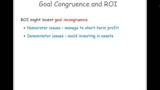Goal Congruence and ROI