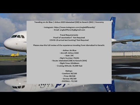 Flying Air Blue: Economy Class Review on Airbus A320 from Islamabad to Karachi