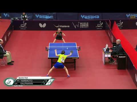Annett Kaufmann (GER) vs Miwa Harimoto (JPN) | JGS QF | 2020 ITTF Swedish J&C Open