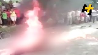 Girl Beaten And Burned By Mob In Guatemala On Video video