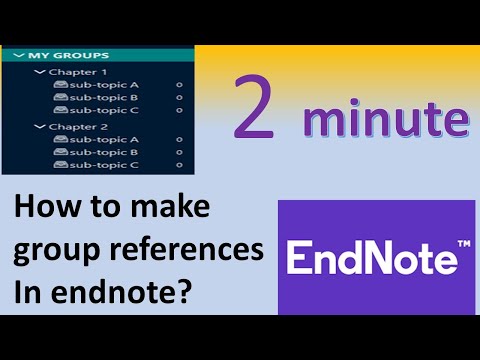 How to Create and Manage Groups in EndNote