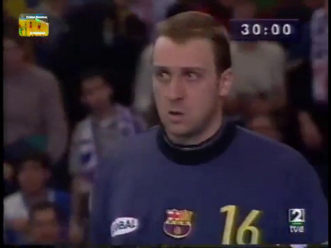 Paradón de Don David Barrufet. Final Copa ASOBAL 1999/00 BAR-SAN