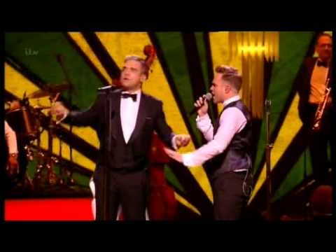 Robbie Williams Olly Murs :Sings King of the swingers live amazing performance London 2013