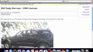 Craigslist Jackson Michigan Used Trucks, Cars and Minivans - Popular Models Under $2500