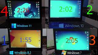 Windows 11 vs windows 10 vs windows 8.1 vs windows 7 speed test