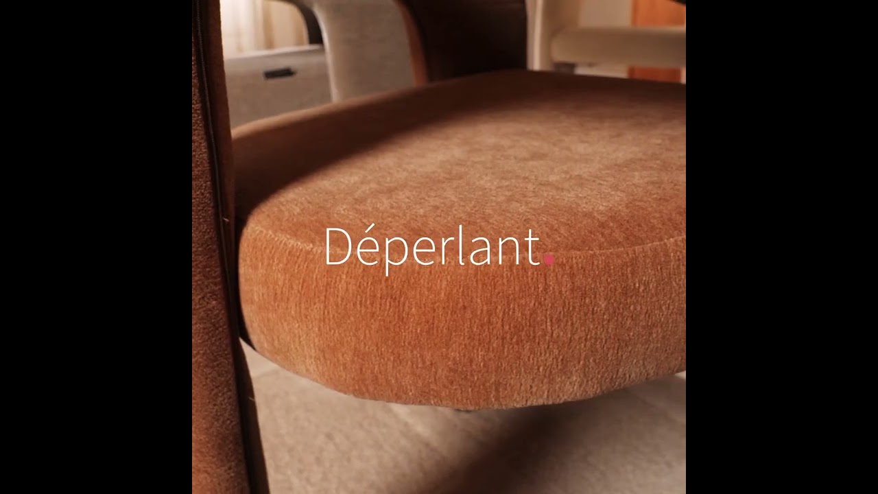 Chaise de salle à manger scandinave Bibi en tissu chenille taupe