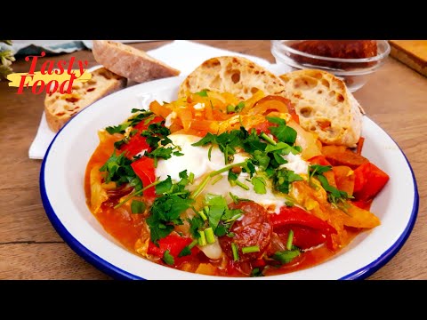 Make Good Breakfast Lecsó with 5 Hungarian ingredients - Hungarian Breakfast l Tasty Food