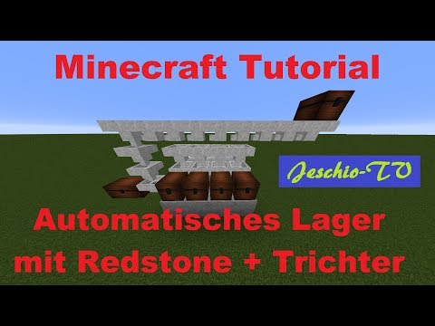 Minecraft Tutorial - Automatisches Lagersystem mit Redstone und Trichtern